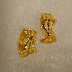 Elegant Gold Plated Bow Earrings